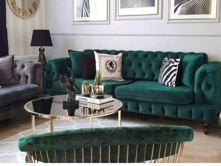 green couch living room decorating ideas